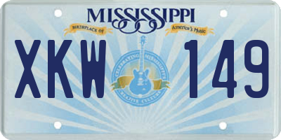 MS license plate XKW149