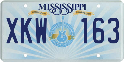 MS license plate XKW163