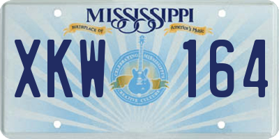 MS license plate XKW164