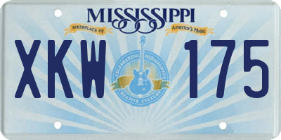 MS license plate XKW175