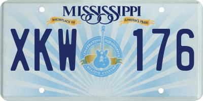 MS license plate XKW176