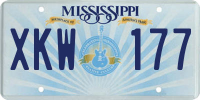 MS license plate XKW177