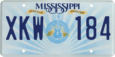 MS license plate XKW184
