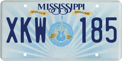 MS license plate XKW185