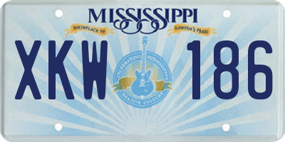 MS license plate XKW186