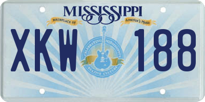 MS license plate XKW188