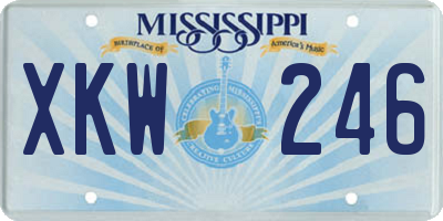 MS license plate XKW246