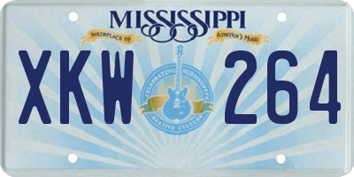 MS license plate XKW264