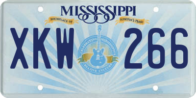 MS license plate XKW266