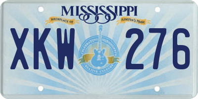 MS license plate XKW276