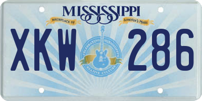MS license plate XKW286