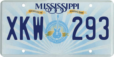 MS license plate XKW293