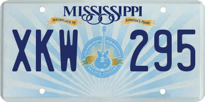 MS license plate XKW295