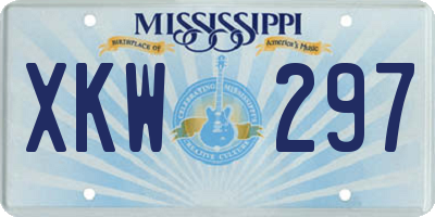 MS license plate XKW297