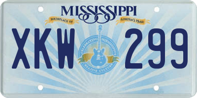 MS license plate XKW299