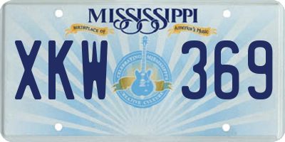 MS license plate XKW369