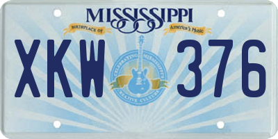MS license plate XKW376