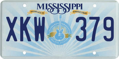 MS license plate XKW379