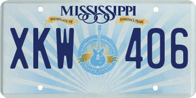 MS license plate XKW406