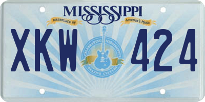 MS license plate XKW424