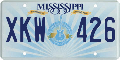 MS license plate XKW426