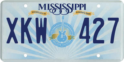 MS license plate XKW427