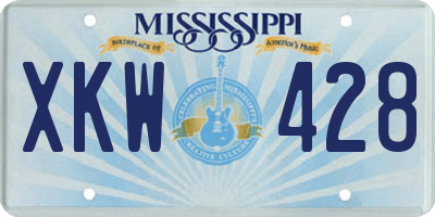 MS license plate XKW428