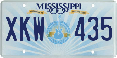 MS license plate XKW435