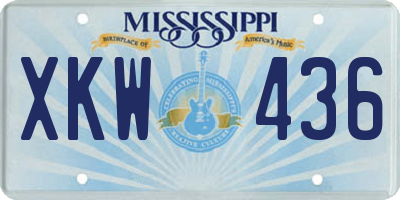 MS license plate XKW436