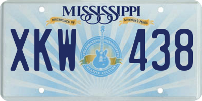 MS license plate XKW438