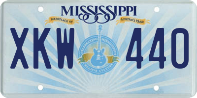 MS license plate XKW440