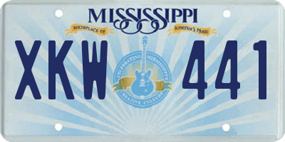 MS license plate XKW441