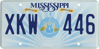 MS license plate XKW446