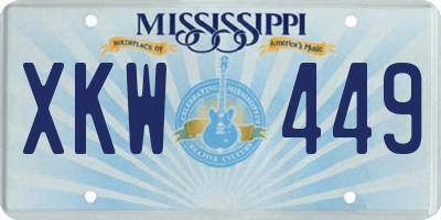 MS license plate XKW449