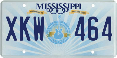 MS license plate XKW464
