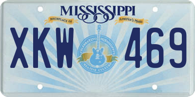 MS license plate XKW469