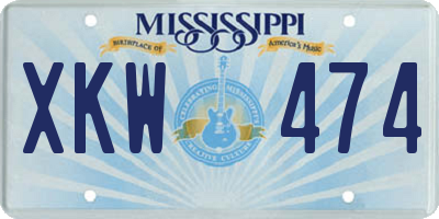 MS license plate XKW474