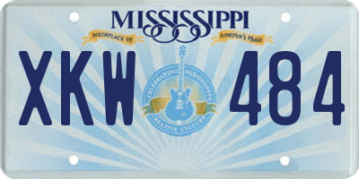 MS license plate XKW484