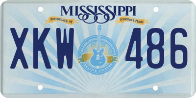 MS license plate XKW486