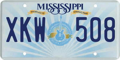 MS license plate XKW508