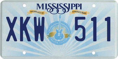 MS license plate XKW511