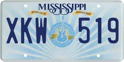 MS license plate XKW519