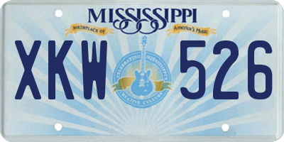 MS license plate XKW526