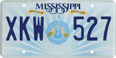 MS license plate XKW527