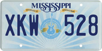 MS license plate XKW528