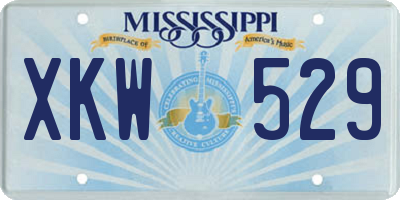 MS license plate XKW529