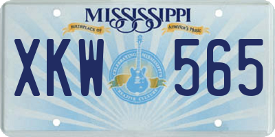 MS license plate XKW565