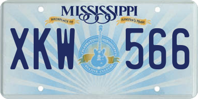 MS license plate XKW566