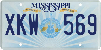 MS license plate XKW569