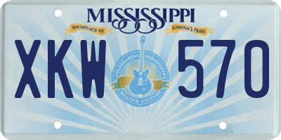 MS license plate XKW570
